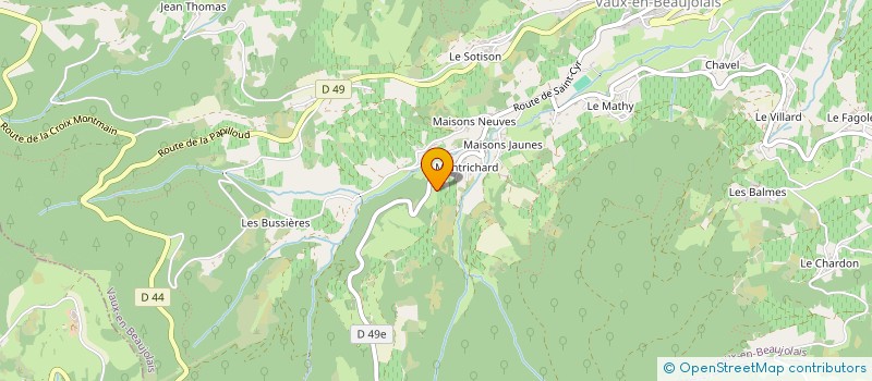 localisation de l'entreprise DERNIERE GOUTTE à VAUX-EN-BEAUJOLAIS