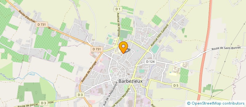 localisation de l'entreprise DEROSAIS JACQUES ET MICHEL  BARBEZIEUX-SAINT-HILAIRE