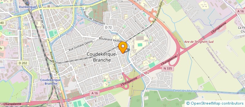 localisation de l'entreprise DEROTEL à COUDEKERQUE-BRANCHE