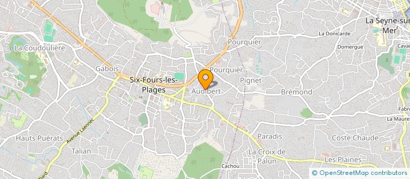 localisation de l'entreprise DEROUBAIX ELECTRICITE à SIX-FOURS-LES-PLAGES