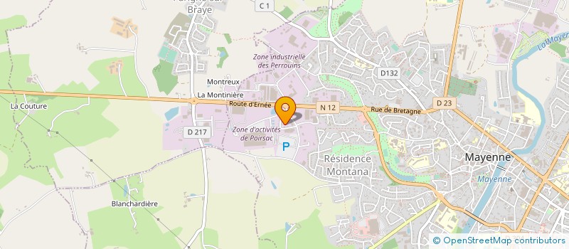 localisation de l'entreprise DEROUET à MAYENNE