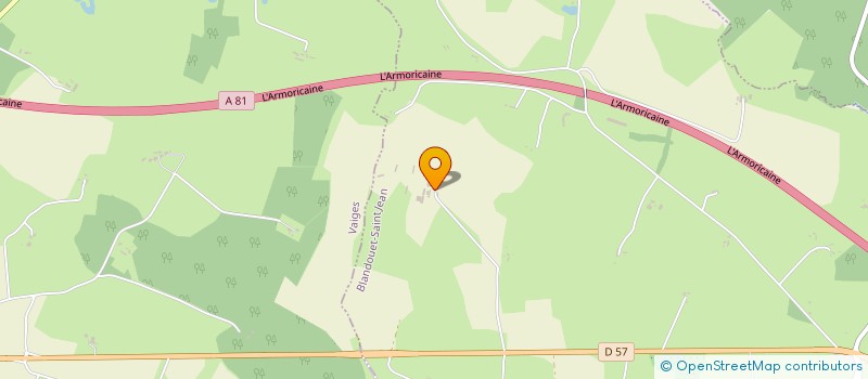 localisation de l'entreprise DEROUIN TRAVAUX PUBLICS  BLANDOUET-SAINT JEAN