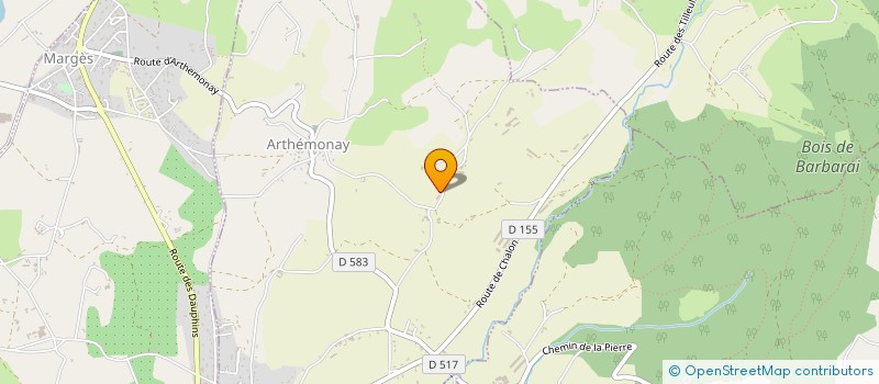 localisation de l'entreprise DEROUX FRERES à ARTHEMONAY