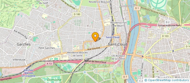 localisation de l'entreprise DEROZIER IMMOBILIER à SAINT-CLOUD