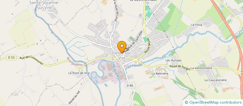 localisation de l'entreprise DERRIEN ETUDES à CONDE-SUR-VIRE