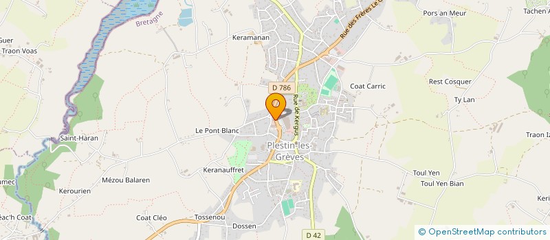 localisation de l'entreprise DERRIEN RENOVATION  PLESTIN-LES-GREVES