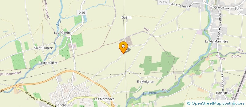 localisation de l'entreprise DERRIERE LA HAIE à JARCIEU