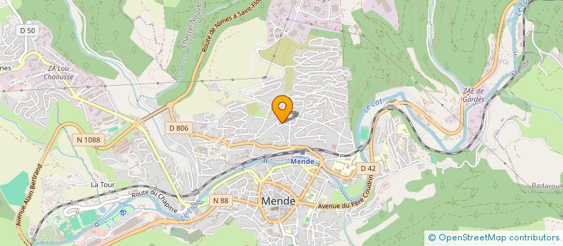 localisation de l'entreprise DERRIERE LE TABLEAU  MENDE