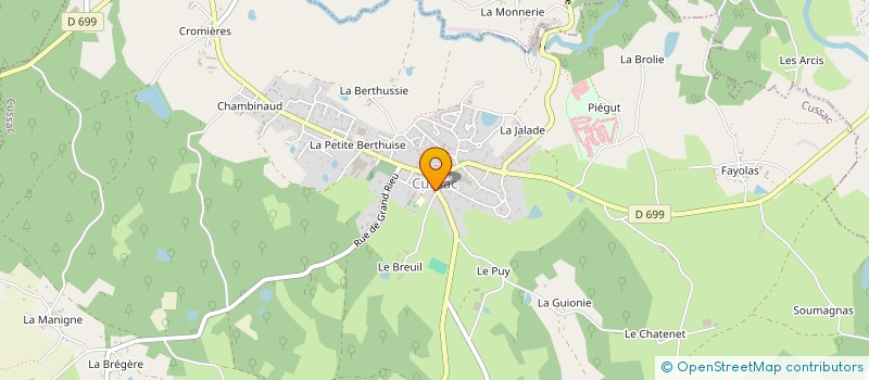 localisation de l'entreprise DERRIERE LES BUISSONS à CHAMPAGNAC-LA-RIVIERE