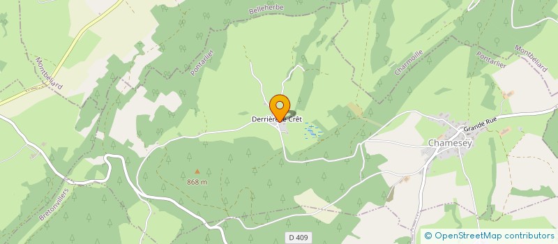 localisation de l'entreprise DERRIERE LES CHENES  PROVENCHERE