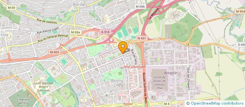 localisation de l'entreprise DERSIM  METZ