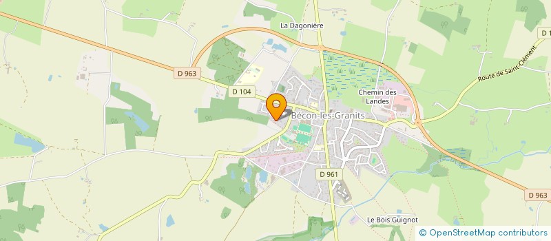 localisation de l'entreprise DERSOIR B à BECON-LES-GRANITS