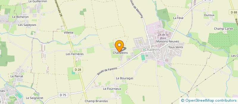 localisation de l'entreprise DERUDIM  CHALEINS