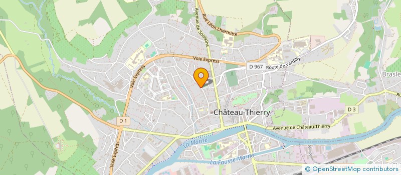 localisation de l'entreprise DERUELLE à CHATEAU-THIERRY