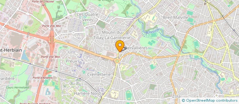 localisation de l'entreprise DERVALL'HUMANISME à NANTES