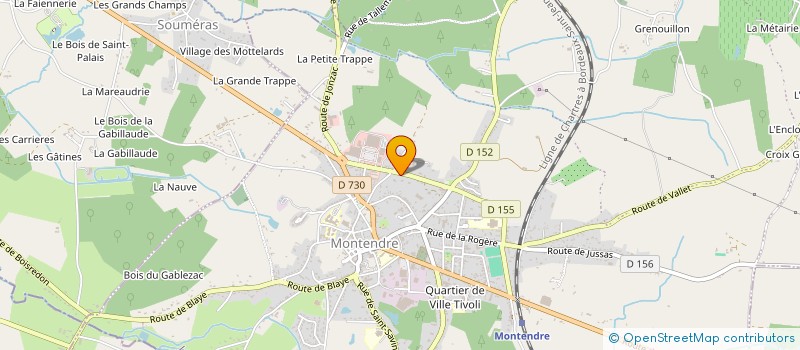 localisation de l'entreprise DERVAUX FINANCIERE  MONTENDRE