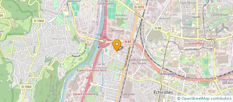 localisation de l'entreprise DERVIEUX à ECHIROLLES