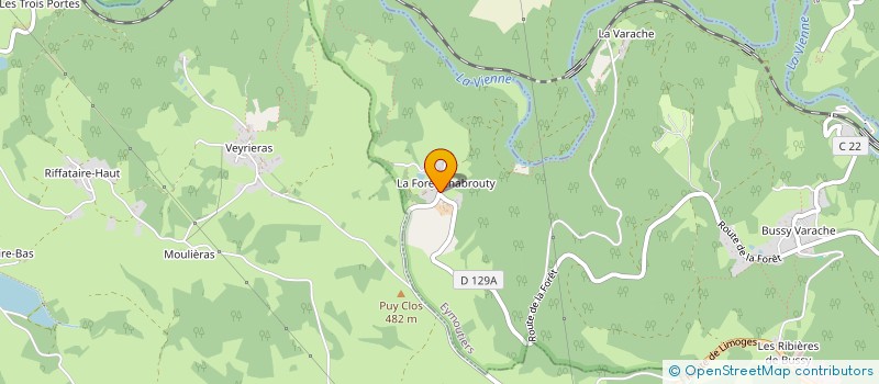 localisation de l'entreprise DES 2 CHATEAUX à EYMOUTIERS