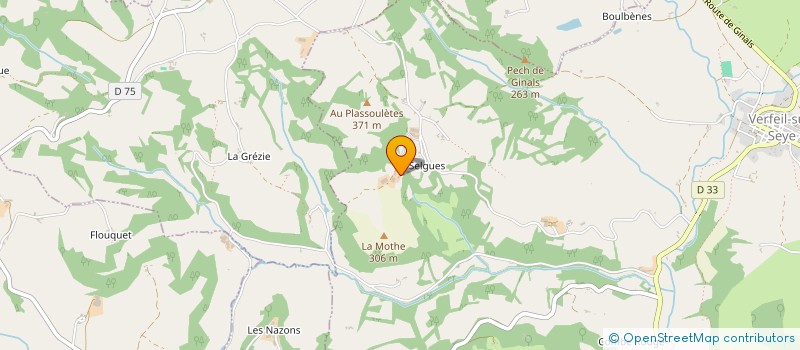 localisation de l'entreprise DES 2 COMMUNES  VERFEIL