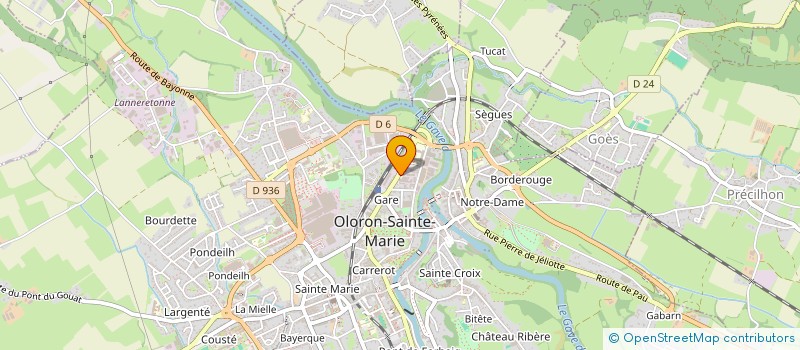 localisation de l'entreprise DES 2 VALLEES  OLORON SAINTE MARIE
