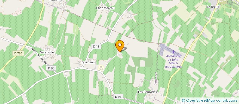 localisation de l'entreprise DES 3 ROSES  SEGONZAC