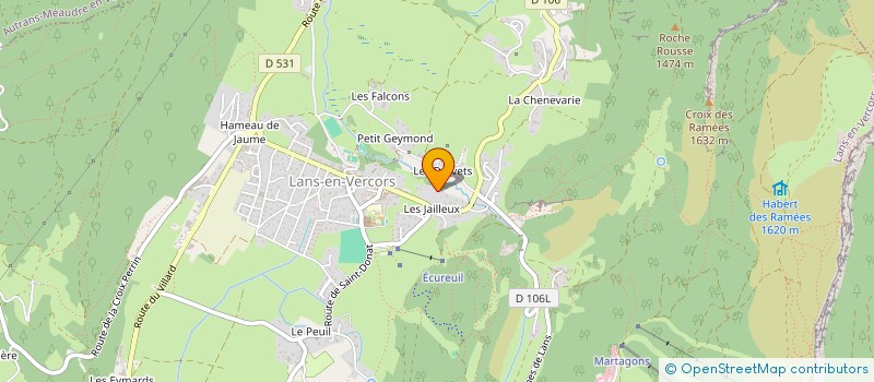 localisation de l'entreprise DES 4 MONTAGNES  LANS-EN-VERCORS