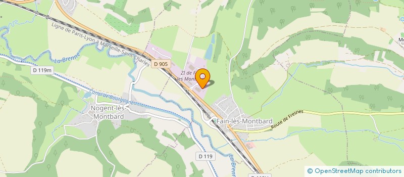 localisation de l'entreprise DES 4 PINSONS à FAIN-LES-MONTBARD