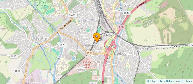 localisation de l'entreprise DES 4A à DANJOUTIN