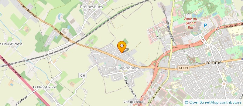 localisation de l'entreprise DES 5 H  CAPINGHEM