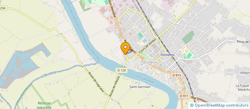 localisation de l'entreprise DES 5 SENS  TONNEINS