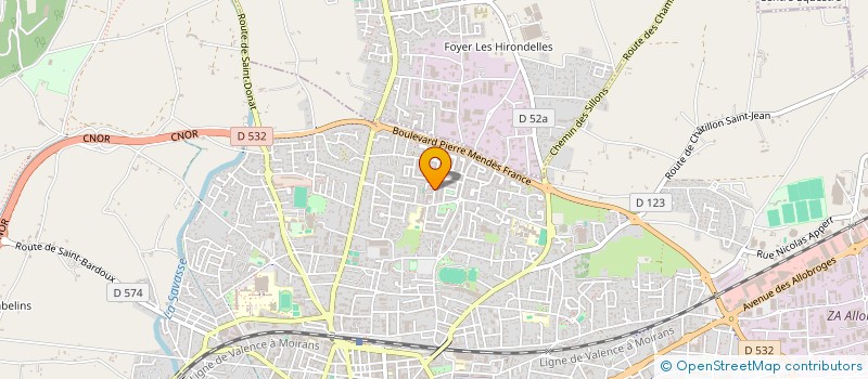 localisation de l'entreprise DES 7 CEPAGES  ROMANS-SUR-ISERE