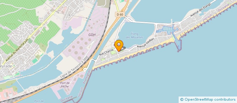 localisation de l'entreprise DES à FRONTIGNAN