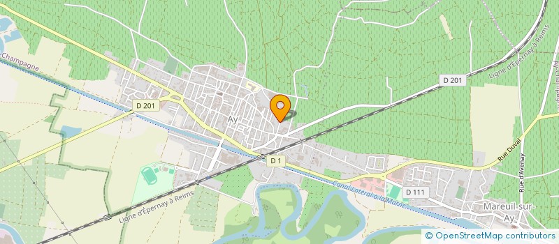 localisation de l'entreprise DES ALLEES DU PARC  AY-CHAMPAGNE