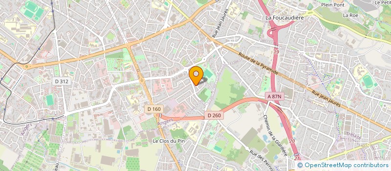 localisation de l'entreprise DES AMIANTES DE L'ANJOU à ANGERS