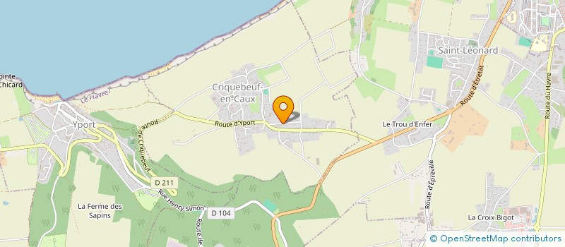 localisation de l'entreprise DES AMIS DE ECOLE  CRIQUEBEUF-EN-CAUX