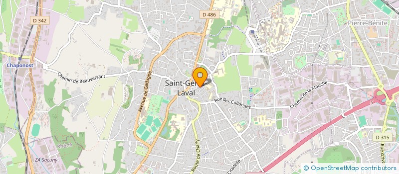 localisation de l'entreprise DES AMIS DE L'ORGUE DE ST GENIS LAVAL  SAINT-GENIS-LAVAL