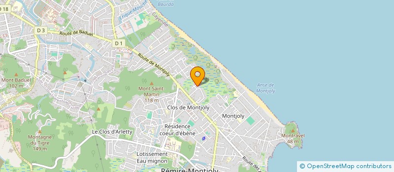 localisation de l'entreprise DES AMIS DE MARAJO  REMIRE-MONTJOLY