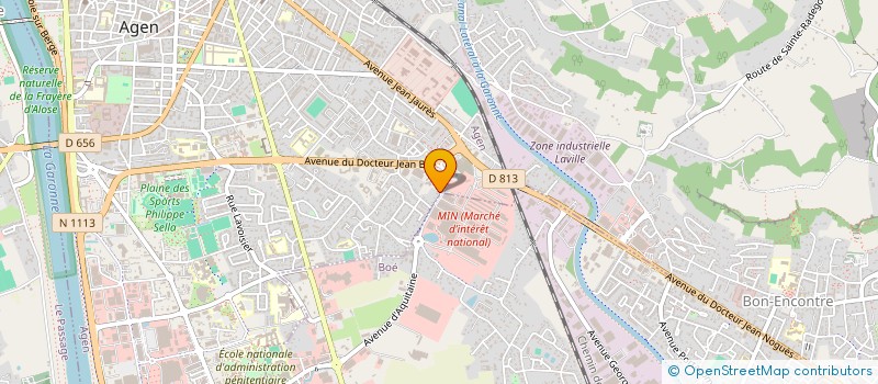 localisation de l'entreprise DES APICULTEURS DU LOT ET GARONNE  AGEN