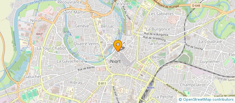localisation de l'entreprise DES ARENES  NIORT