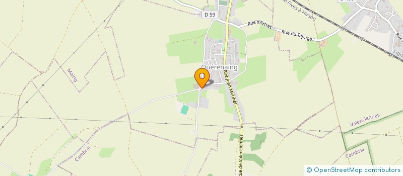 localisation de l'entreprise DES AUBEPINES  QUERENAING