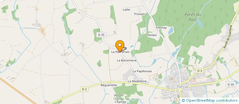 localisation de l'entreprise DES BAMBOUS à PLESSE