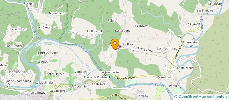 localisation de l'entreprise DES BECS ROUGES  LES ASSIONS