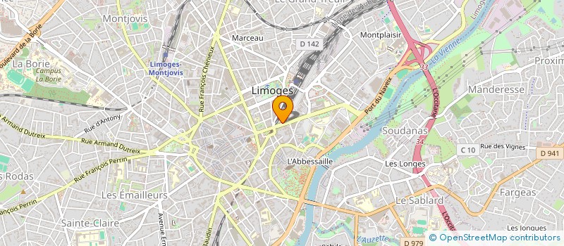 localisation de l'entreprise DES BENEDICTINS à LIMOGES