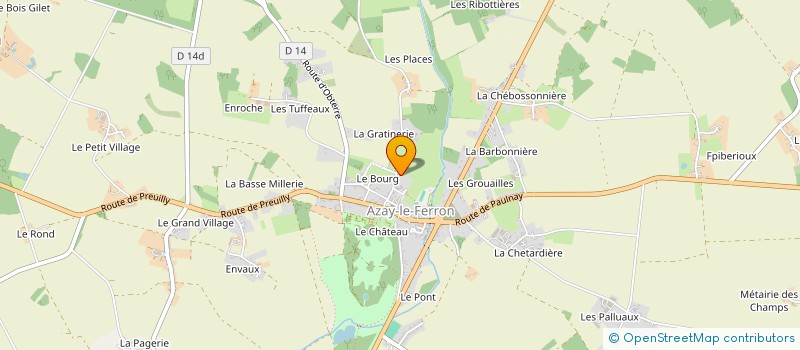 localisation de l'entreprise DES BLEUETS à AZAY-LE-FERRON