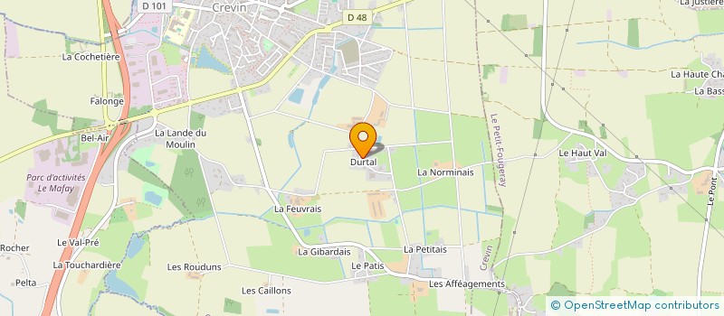 localisation de l'entreprise DES BOIS  CREVIN