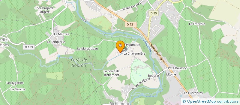 localisation de l'entreprise DES BORDERIES  VAL-DE-COGNAC