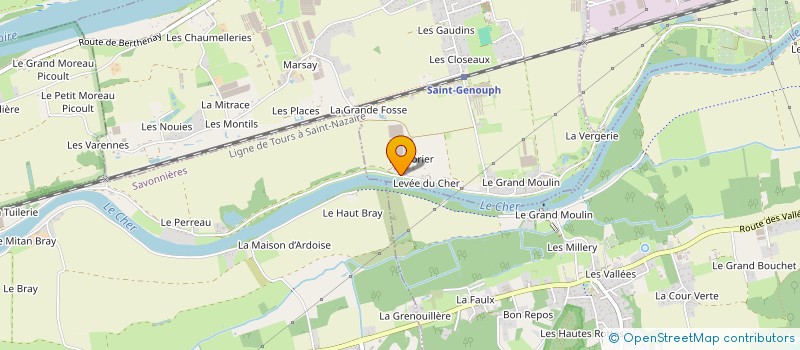 localisation de l'entreprise DES BORDS DU CHER  SAINT-GENOUPH