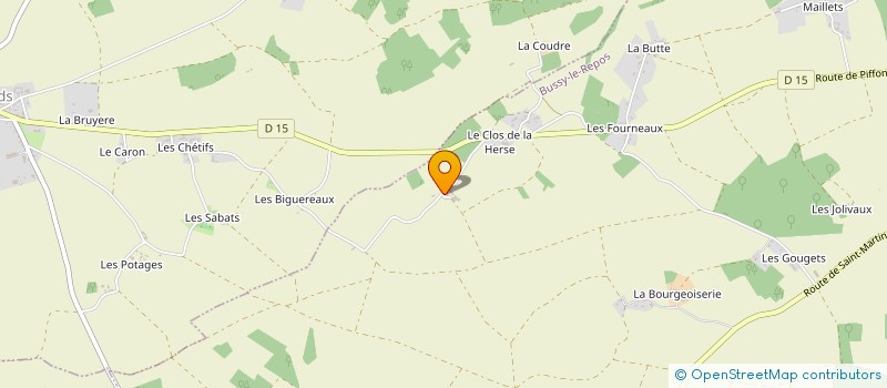 localisation de l'entreprise DES BOURBES  BUSSY-LE-REPOS