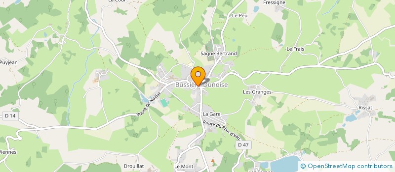 localisation de l'entreprise DES BUIS  BUSSIERE-DUNOISE
