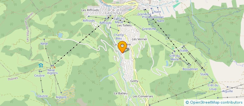localisation de l'entreprise DES BULLS à LA CLUSAZ